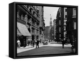 Milk Street-null-Framed Stretched Canvas