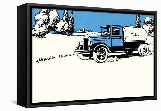 Milk Truck-Margaret Hoopes-Framed Stretched Canvas