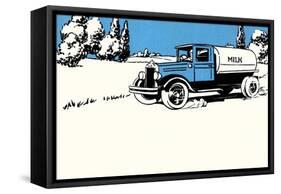 Milk Truck-Margaret Hoopes-Framed Stretched Canvas