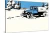 Milk Truck-Margaret Hoopes-Stretched Canvas