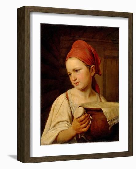 Milkgirl, 1820-Alexei Gavrilovich Venetsianov-Framed Giclee Print