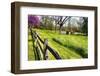 Milkhouse with a Pond-George Oze-Framed Premium Photographic Print