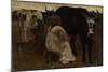 Milking, 1875-Winslow Homer-Mounted Giclee Print