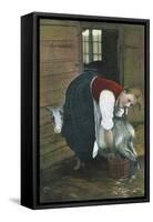 Milking a Goat, Norway-null-Framed Stretched Canvas
