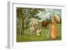 Milking cow for chocolate and milk-Thomas Crane-Framed Giclee Print