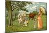 Milking cow for chocolate and milk-Thomas Crane-Mounted Giclee Print