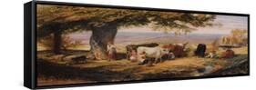 Milking in the Field, c1847-Samuel Palmer-Framed Stretched Canvas