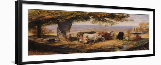 Milking in the Field, c1847-Samuel Palmer-Framed Giclee Print