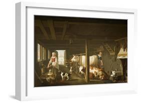 Milking in Winter-Jan van Gool-Framed Giclee Print