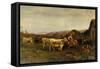 Milking Time, 1875-Anders Askevold-Framed Stretched Canvas