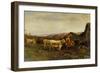 Milking Time, 1875-Anders Askevold-Framed Giclee Print