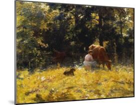 Milking Time, 1889-Charles Courtney Curran-Mounted Giclee Print