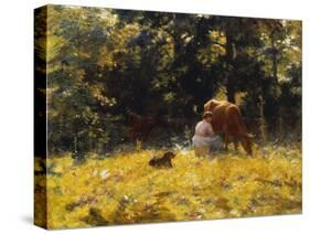 Milking Time, 1889-Charles Courtney Curran-Stretched Canvas
