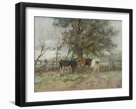 Milking Time, c1858-1888, (1906-7)-Anton Mauve-Framed Giclee Print