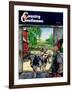 "Milking Time," Country Gentleman Cover, July 1, 1946-Matt Clark-Framed Giclee Print