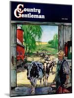 "Milking Time," Country Gentleman Cover, July 1, 1946-Matt Clark-Mounted Giclee Print