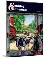 "Milking Time," Country Gentleman Cover, July 1, 1946-Matt Clark-Mounted Giclee Print