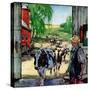 "Milking Time,"July 1, 1946-Matt Clark-Stretched Canvas