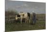 Milking Time-Anton Mauve-Mounted Giclee Print