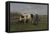 Milking Time-Anton Mauve-Framed Stretched Canvas