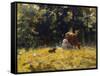 Milking Time-Charles Courtney Curran-Framed Stretched Canvas