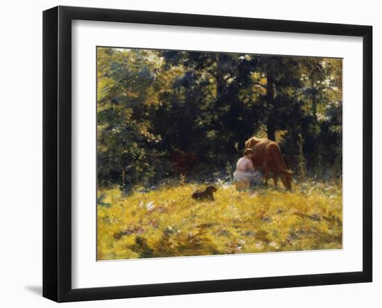 Milking Time-Charles Courtney Curran-Framed Giclee Print