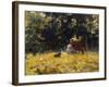 Milking Time-Charles Courtney Curran-Framed Giclee Print