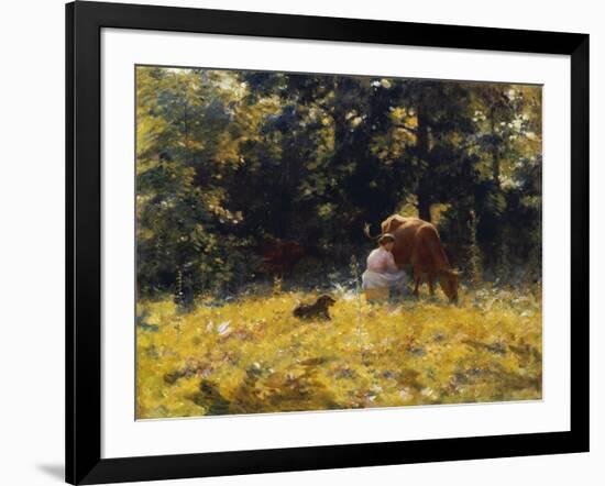 Milking Time-Charles Courtney Curran-Framed Giclee Print