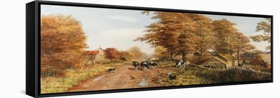 Milking Time-Bill Makinson-Framed Stretched Canvas