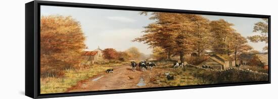 Milking Time-Bill Makinson-Framed Stretched Canvas