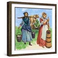 Milking-Peter Jackson-Framed Giclee Print