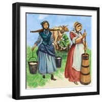 Milking-Peter Jackson-Framed Giclee Print