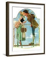 "Milkmaid", July 25,1931-Norman Rockwell-Framed Giclee Print