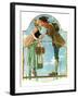 "Milkmaid", July 25,1931-Norman Rockwell-Framed Giclee Print