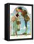 "Milkmaid", July 25,1931-Norman Rockwell-Framed Stretched Canvas