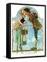 "Milkmaid", July 25,1931-Norman Rockwell-Framed Stretched Canvas