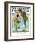 "Milkmaid" Saturday Evening Post Cover, July 25,1931-Norman Rockwell-Framed Giclee Print