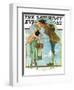 "Milkmaid" Saturday Evening Post Cover, July 25,1931-Norman Rockwell-Framed Giclee Print