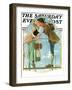 "Milkmaid" Saturday Evening Post Cover, July 25,1931-Norman Rockwell-Framed Giclee Print