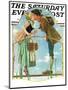 "Milkmaid" Saturday Evening Post Cover, July 25,1931-Norman Rockwell-Mounted Premium Giclee Print