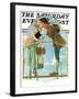 "Milkmaid" Saturday Evening Post Cover, July 25,1931-Norman Rockwell-Framed Giclee Print