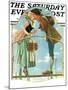 "Milkmaid" Saturday Evening Post Cover, July 25,1931-Norman Rockwell-Mounted Giclee Print