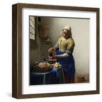 Milkmaid-Johannes Vermeer-Framed Art Print