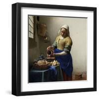 Milkmaid-Johannes Vermeer-Framed Art Print