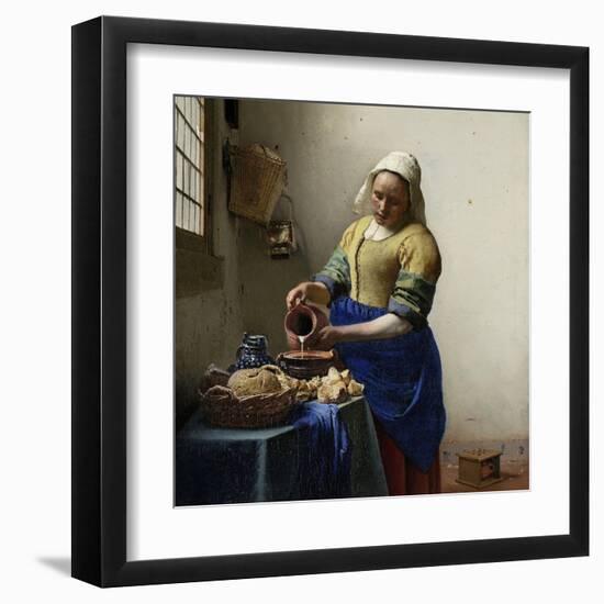Milkmaid-Johannes Vermeer-Framed Art Print