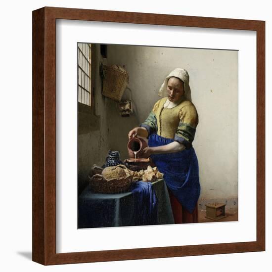 Milkmaid-Johannes Vermeer-Framed Art Print