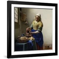 Milkmaid-Johannes Vermeer-Framed Art Print