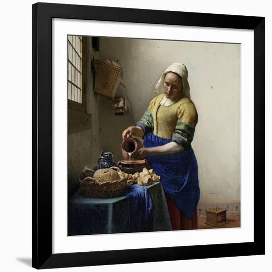 Milkmaid-Johannes Vermeer-Framed Art Print