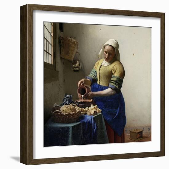 Milkmaid-Johannes Vermeer-Framed Art Print