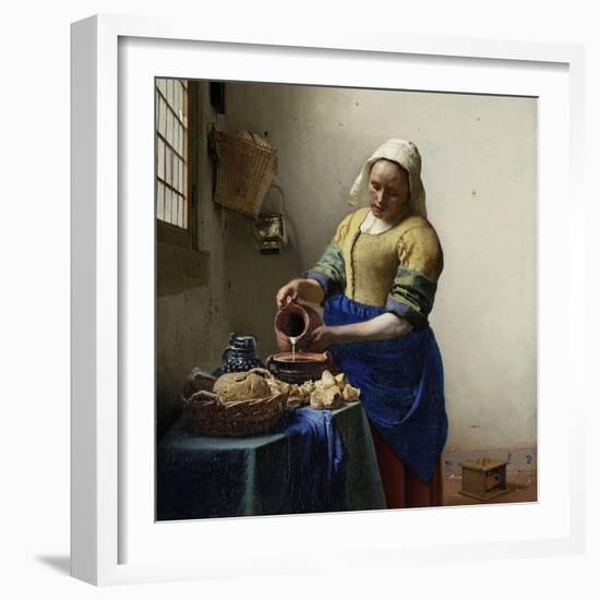 Milkmaid-Johannes Vermeer-Framed Art Print